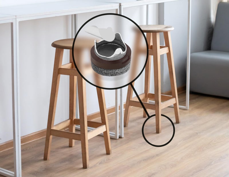Slipstick GorillaFelt CB240 Chair Leg Floor Protectors/Felt Glides (Set of 8) Tap On Felt Furniture Pads Guaranteed to Stay On, 3/4 Inch Round Sliders - Image 3